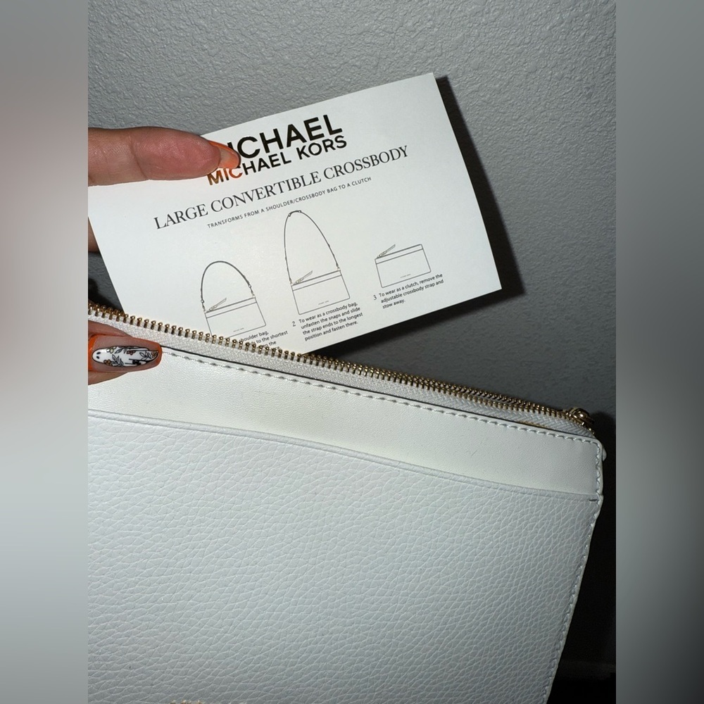 Michael Kors Empire Large Leather Convertible Crossbody Bag NWT - Picture 8 of 10